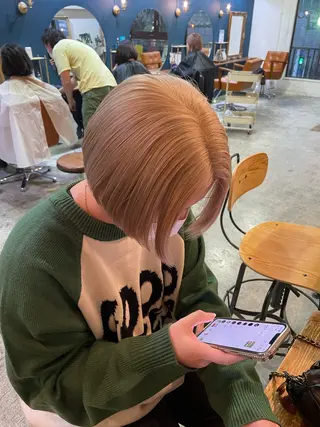 ショート カラー ヘアアレンジ ☂️カトウ ケイゴ☂️のヘアスタイル