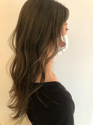 カラー ブリーチカラー🎀 韓国風/寺門美優のヘアスタイル