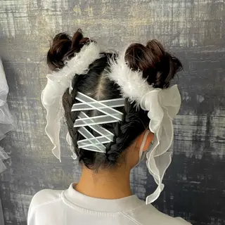 ミディアム ヘアアレンジ ヘアセット/着付け 専門店☆Alludyのヘアスタイル