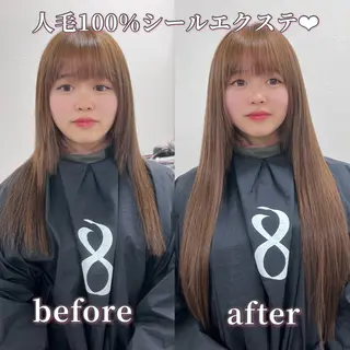 ロング カラー HONO/韓国 ワンホン大阪エクステのヘアスタイル