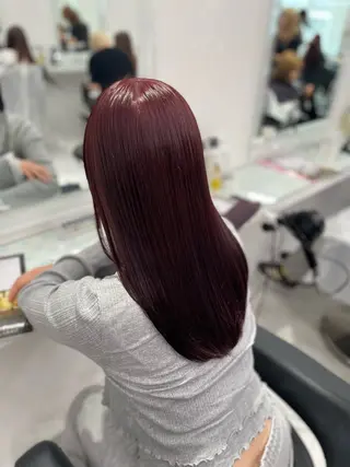ロング カラー トレンド暖色ヘア🍒 miu🍒のヘアスタイル