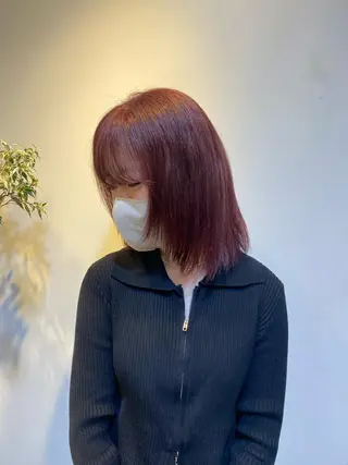 セミロング カラー レイヤーボブ/ 艶カラー/サナ🌼のヘアスタイル
