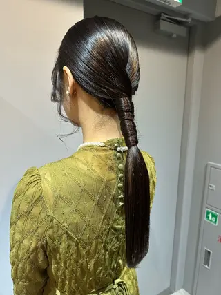 ヘアアレンジ 縮毛矯正+モテカラー 🎀✨MIHOのヘアスタイル