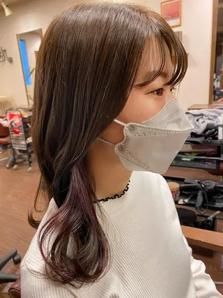 セミロング カラー liL  hair サトウリョウタのヘアスタイル