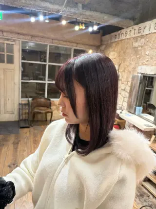 ミディアム カラー 髪質改善/ 大久保壯真のヘアスタイル