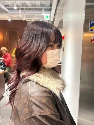 セミロング カラー ヘアアレンジ 小西海青 ✨モデル様募集✨️のヘアスタイル