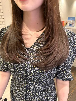 ロング 🤎オリーブカラー× パーマ特化💫森口のヘアスタイル