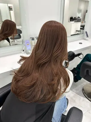 セミロング カラー ♡上品韓国髪♡ブラ ウン/SAYATOのヘアスタイル
