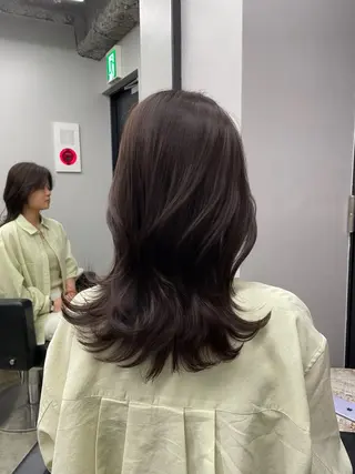 ロング カラー 新宿/韓国ヘア/ 髪質改善ストレートのヘアスタイル