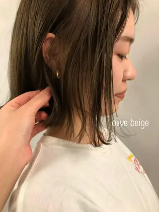 ミディアム カラー パーマ ヘアアレンジ 🌿AMANE🌿 sakiのヘアスタイル