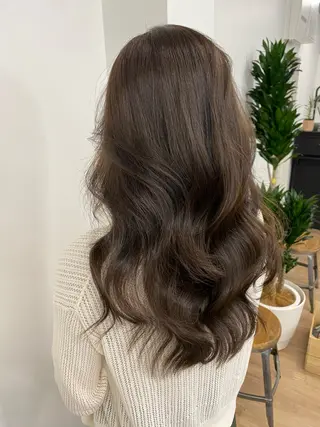 ロング カラー 韓国風×透明感カラー 髪質改善オタベシンヤのヘアスタイル