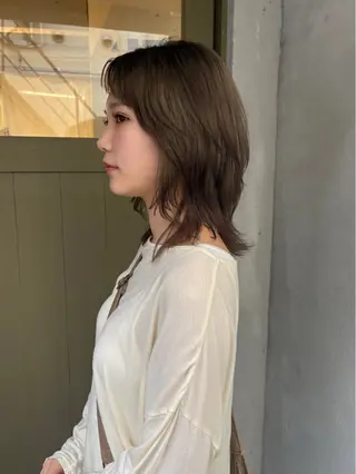 ミディアム ブリーチモデル/ カットモデル/Riaのヘアスタイル