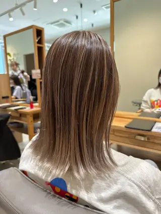 ミディアム カラー 永野真也 透明感カラー🪞のヘアスタイル