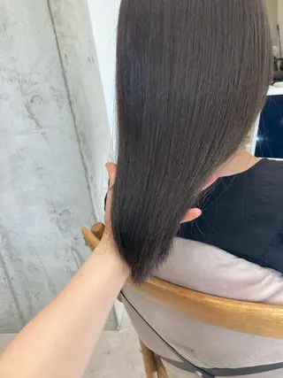 ミディアム ✨色持ちの良い艶 カラー✨蟹江真世のヘアスタイル