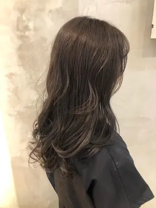 セミロング カラー パーマ ヘアアレンジ 顔周りカット・相談 レイヤーも◎しずくのヘアスタイル