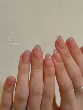 ネイル なんば堀江/育爪施術 ニュアンス✻Kaphのネイルデザイン