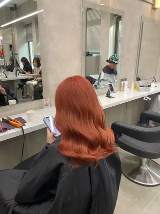 セミロング カラー ヘアアレンジ 💗横浜美容室 💗HARUNAのヘアスタイル