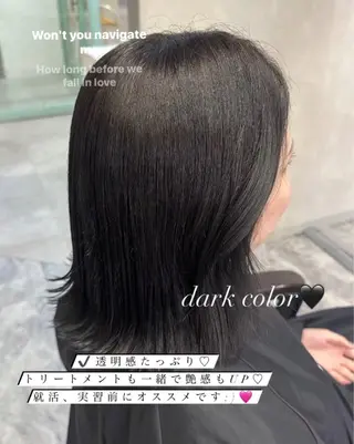 ミディアム カラー 韓国ヘア🇰🇷 𝑳𝒊𝒏𝒂🤍のヘアスタイル