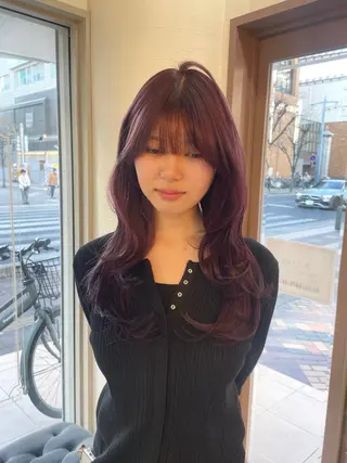 ロング カラー 大村 真咲のヘアスタイル