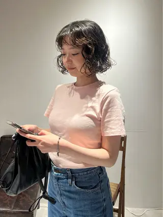 ミディアム パーマ io濱川 遥のヘアスタイル