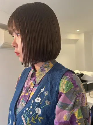 ミディアム ブリーチカラー🎀 韓国風/寺門美優のヘアスタイル