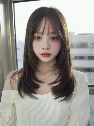 セミロング 【本陣】カット募集 🍒ちぇりー🍒のヘアスタイル