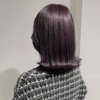 セミロング カラー 𓏸レイヤー髪質改善 透けカラーカノン🫧のヘアスタイル