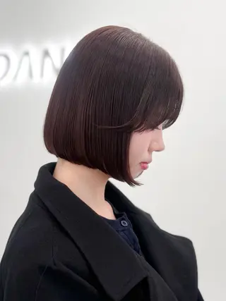 ショート カラー ヘアアレンジ 縮毛矯正🤍 盛れるボブ/ひかりのヘアスタイル