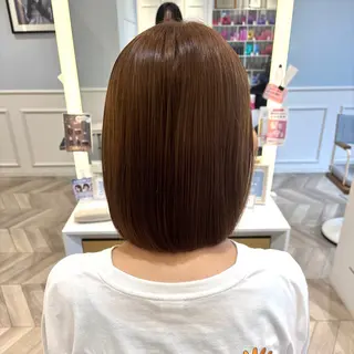 ミディアム ブリーチなしwカラー メンズパーマ新居見のヘアスタイル