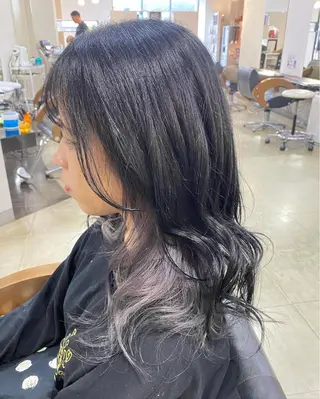 セミロング カラー ヘアアレンジ 烏山 達也のヘアスタイル