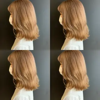 ミディアム カラー ✨縮毛矯正✖︎顔周り レイヤー✨ナカムラのヘアスタイル