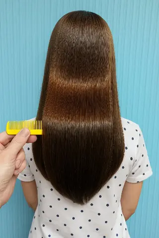 ロング パーマ 髪質改善＆白髪ぼかし カラー♡店長みやけ♡のヘアスタイル
