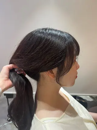 ロング 塩川ももこ/ 自然な縮毛矯正のヘアスタイル