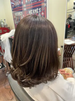 ミディアム カラー ヘアアレンジ 堀江/レイヤーカット /髪質改善のヘアスタイル