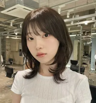 ミディアム カット無料内田 海香のヘアスタイル