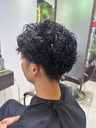 メンズ レイヤー 艶々カラーのヘアスタイル