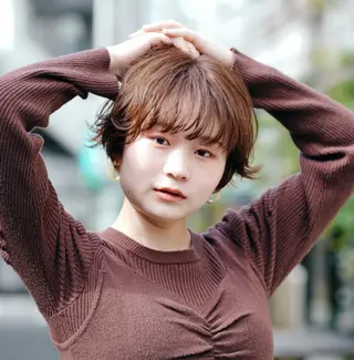 ショート パーマ 🍫くせ毛風 ナチュラルパーマ優吉のヘアスタイル