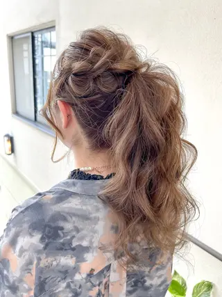 ロング ヘアアレンジ SHANTi 飯塚 ヘアセット/髪質改善のヘアスタイル