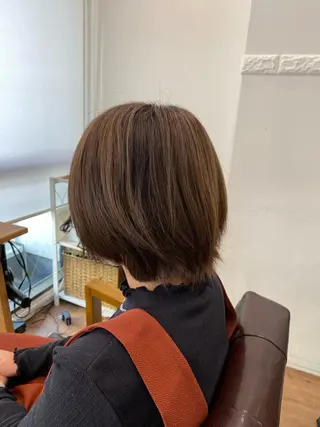ショート カラー 髪質改善&縮毛矯正 カット/soyaのヘアスタイル