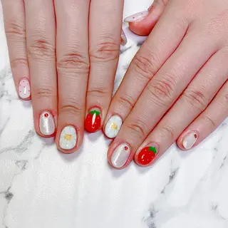 ロング カラー ネイル Q Free nailsのネイルデザイン
