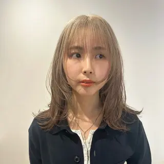 カラー ベージュカラー/栄 透明感カラー/さあらのヘアスタイル