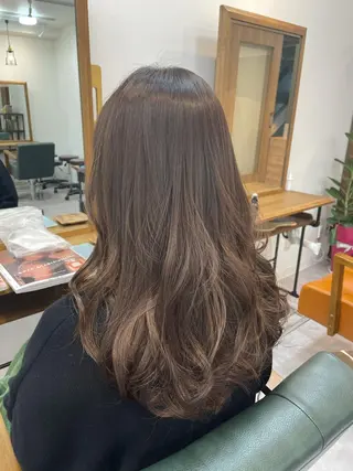 セミロング カラー W/LIBERTY 🌸鶴岡優のヘアスタイル