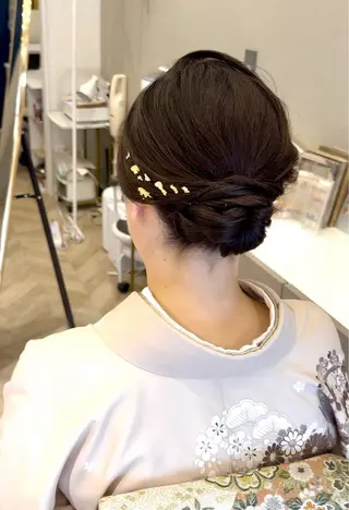 セミロング ヘアアレンジ 伊藤 栄子のヘアスタイル