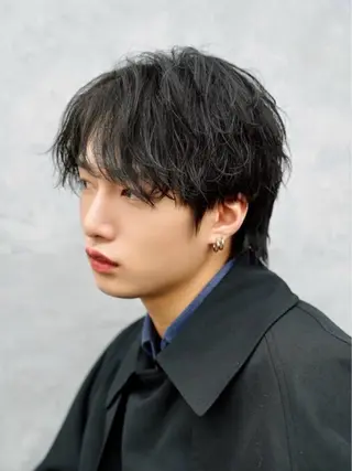 ミディアム パーマ メンズ 【メンズ専用サロン】 💈小林遥希💈のヘアスタイル