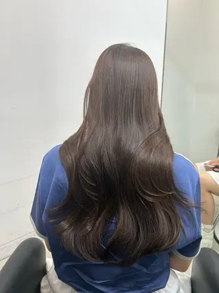 ロング カラー 心斎橋l大人韓国ヘア レイヤー×艶カラーのヘアスタイル