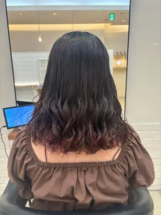 ミディアム コテ巻き風パーマ🫧 麻尋のヘアスタイル