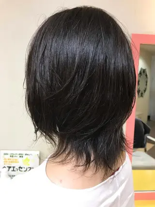 ミディアム カラー パーマ 横田 尚登のヘアスタイル
