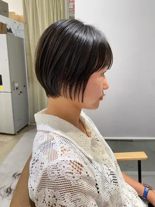 ショート カラー クロスパーマ🥇韓国 ヘア🇰🇷濵田航希のヘアスタイル