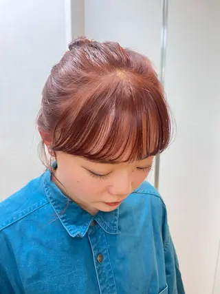 ミディアム カラー 阿久津真衣 似合わせカットのヘアスタイル
