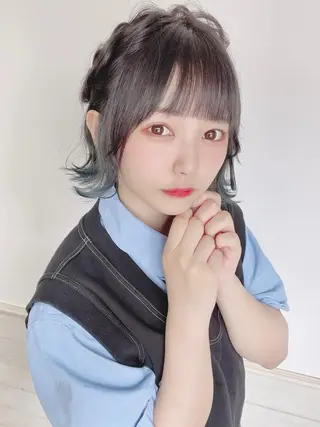 ミディアム カラー ヘアアレンジ 💖透明感カラー💖 mayukoのヘアスタイル